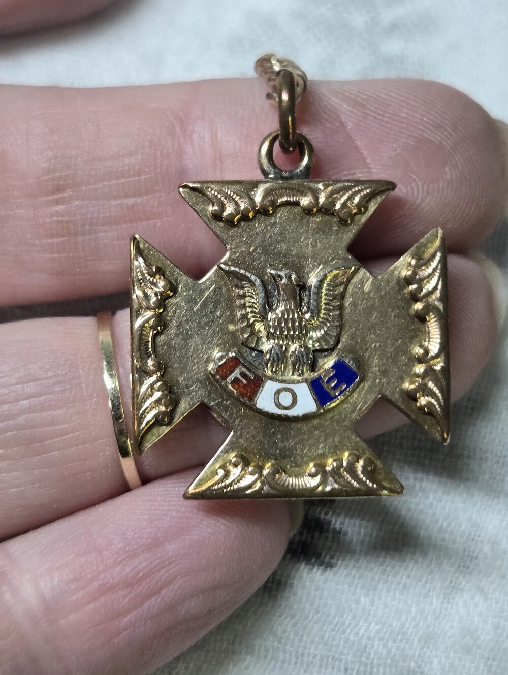 Vintage Fraternal Order of Eagles (FOE) watch fob